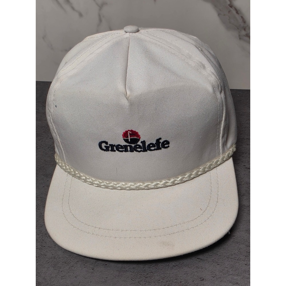Vintage Grenelefe Golf Resort Rope Hat La Mode Off White Made in USA Strapback